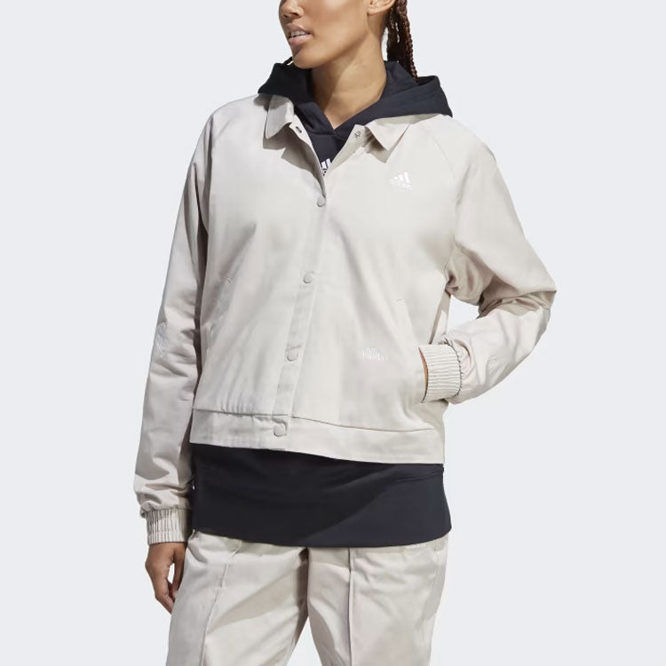 (WMNS) adidas Track Top with Healing Crystals Inspired Graphics 'Grey' IC5713