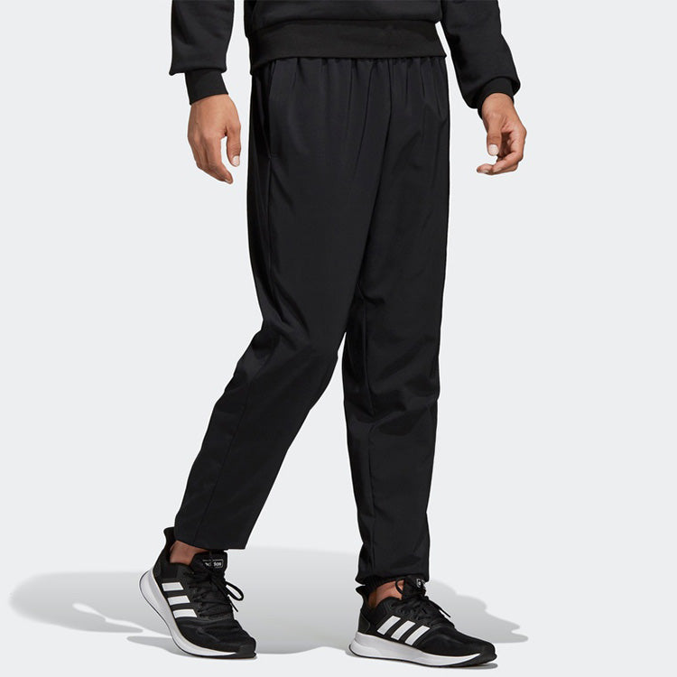 Men's adidas E Lin T Stanfrd Logo Training Bundle Feet Sports Pants/Trousers/Joggers Black DQ3099