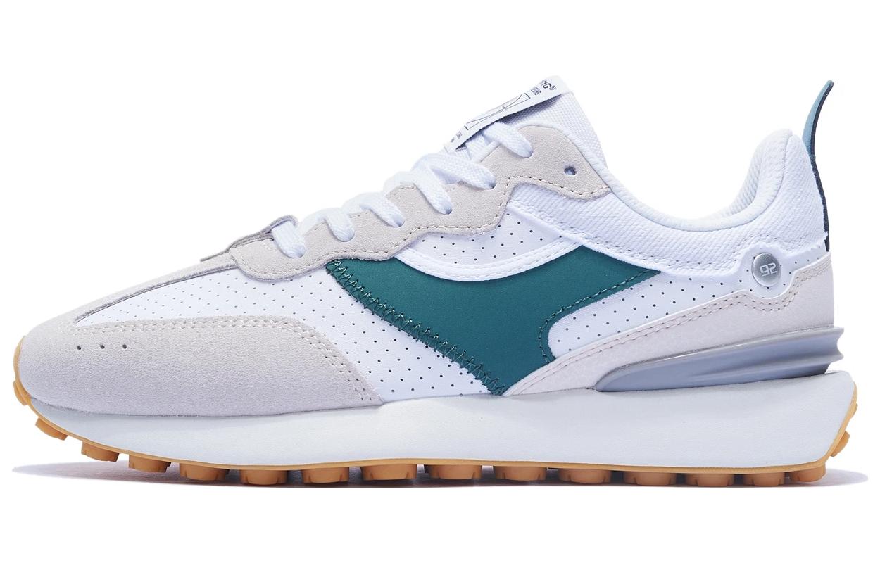 Li-Ning Cosmos Classic Trainers Retro Walking Shoes 'White Beige Teal' AGCT048-1