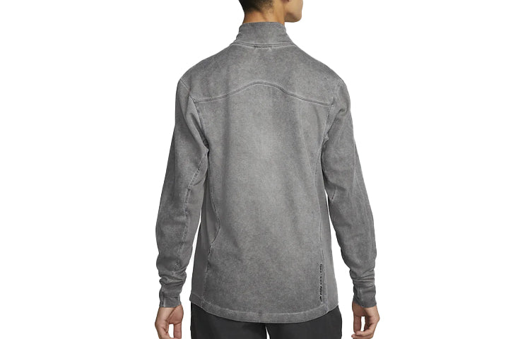 Men's Nike ACG Zipper Cardigan Sports Long Sleeves Dark Grey T-Shirt DM6223-010