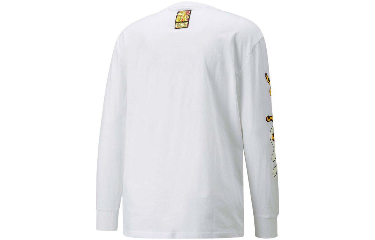PUMA Kaos Casual x Britto Long Sleeve T-Shirt 'White Yellow' 532233-02