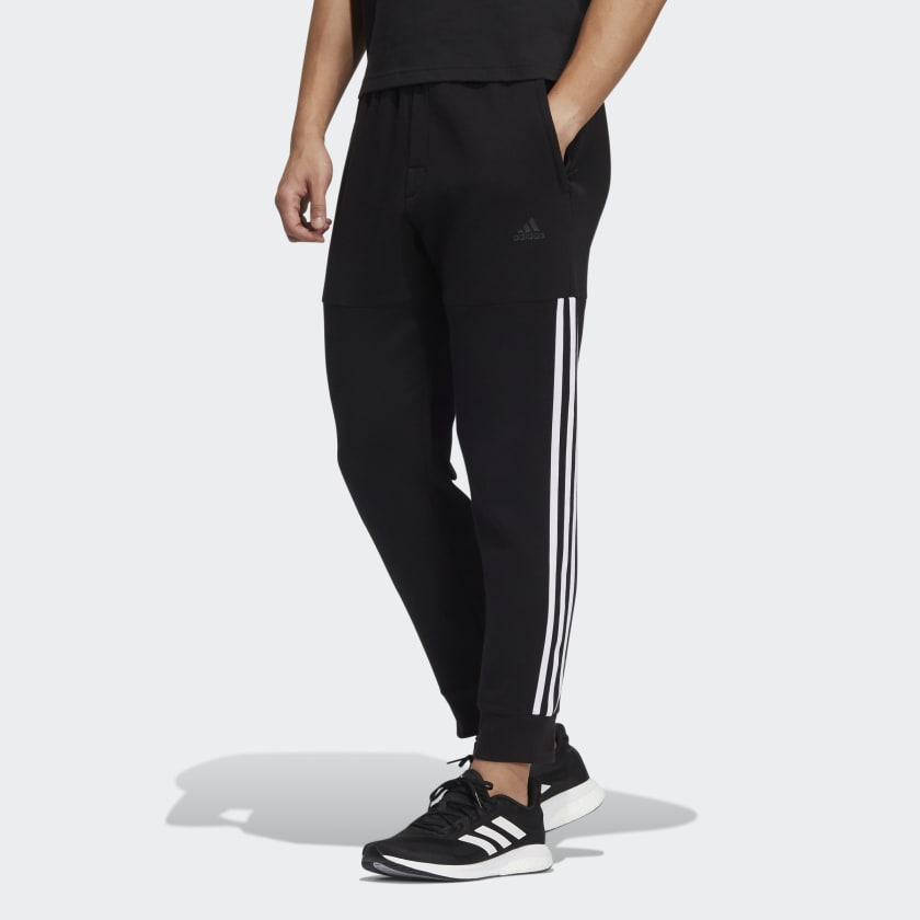 adidas Future Icons 3-Stripes Knit Pants 'Black' HE7445