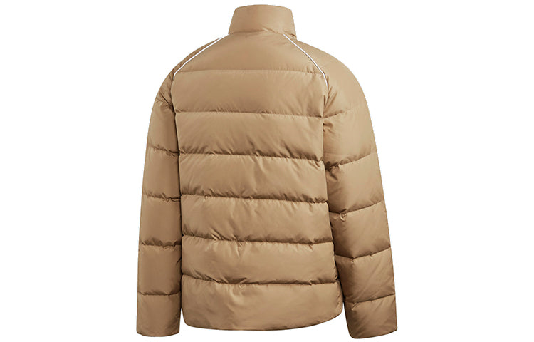 adidas originals Adicol Jacket 1 Stay Warm Solid Color raglan sleeve Stand Collar Down Jacket Beige EC7276
