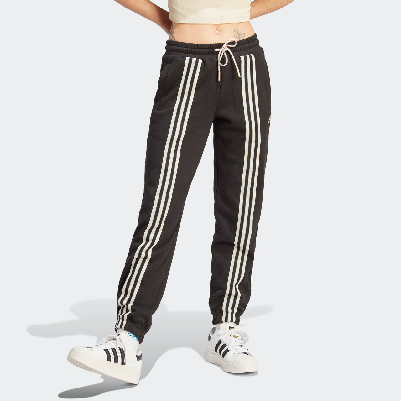(WMNS) adidas Adicolor 70s 3-Stripes Sweatpants 'Black' IK7855