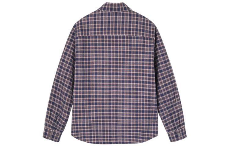 Stussy Sherpa Lined Plaid Shirt 'Navy' 1110268