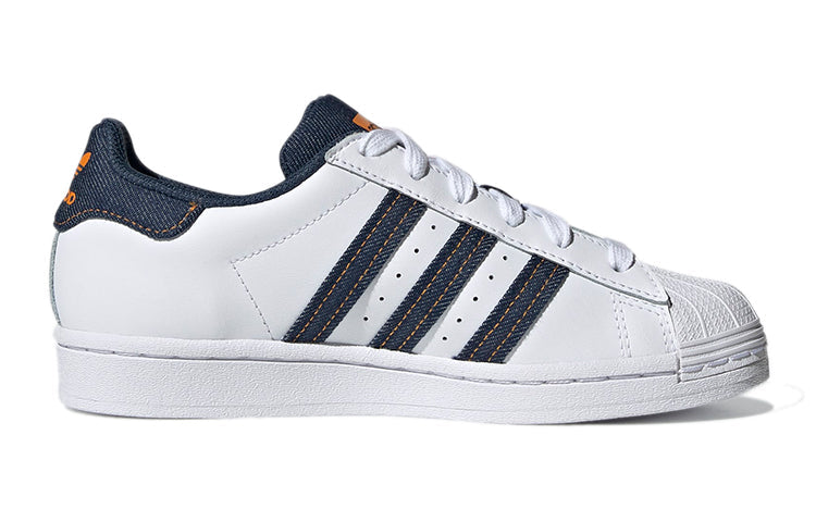 (GS) adidas originals Superstar 'White Blue Yellow' H04025