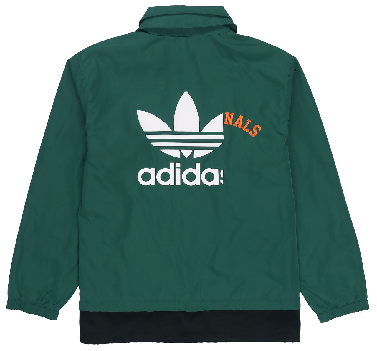 Men's adidas originals Mr Windbreaker Double Layer Lapel Polar Fleece logo Sports Jacket Forest Green HG7905
