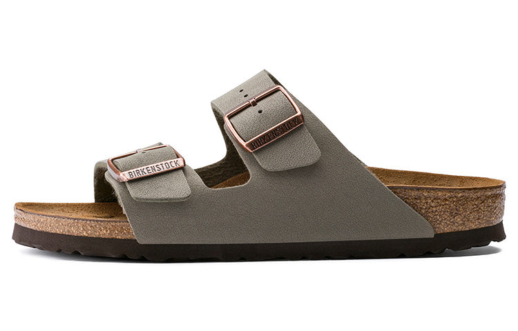 Birkenstock Arizona Birko-Flor Birkibuc Narrow Fit 'Stone' 0151213