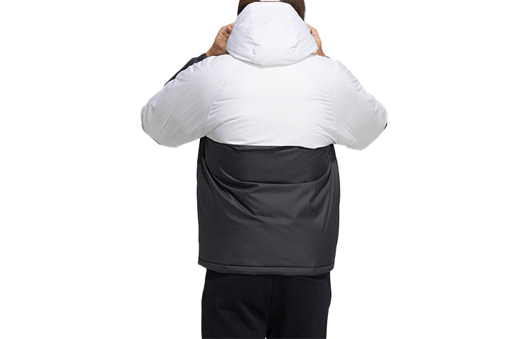 adidas neo Colorblock Large Logo Sports Reversible Down Jacket Black H45282