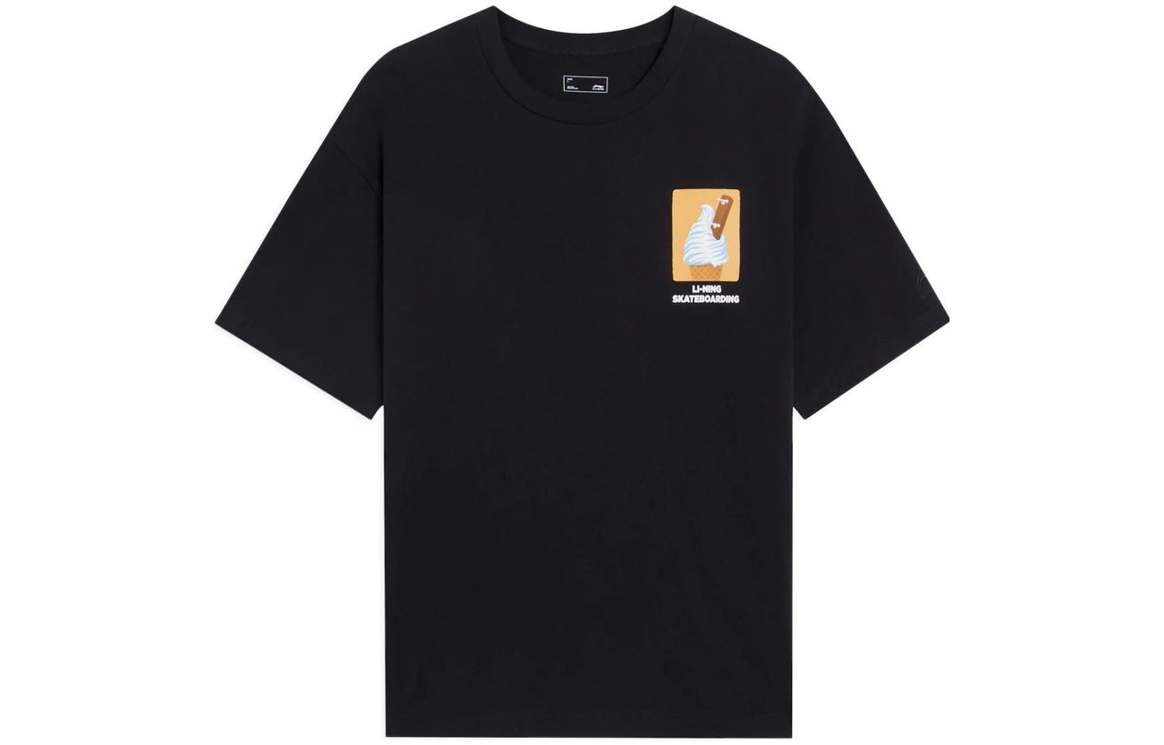 Li-Ning x Phil Hackett Graphic T-shirt 'Black' AHSS859-3