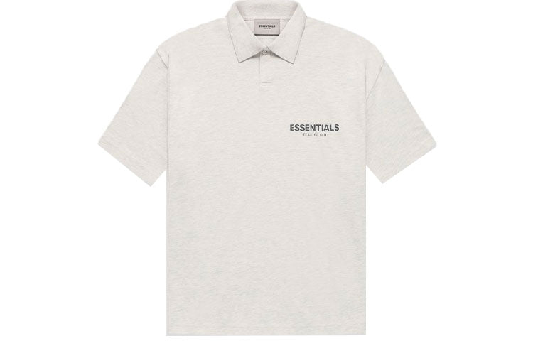 Fear of God Essentials FW21 Polo Shirt 'Light Heather Oatmeal' FOG-FW21-594