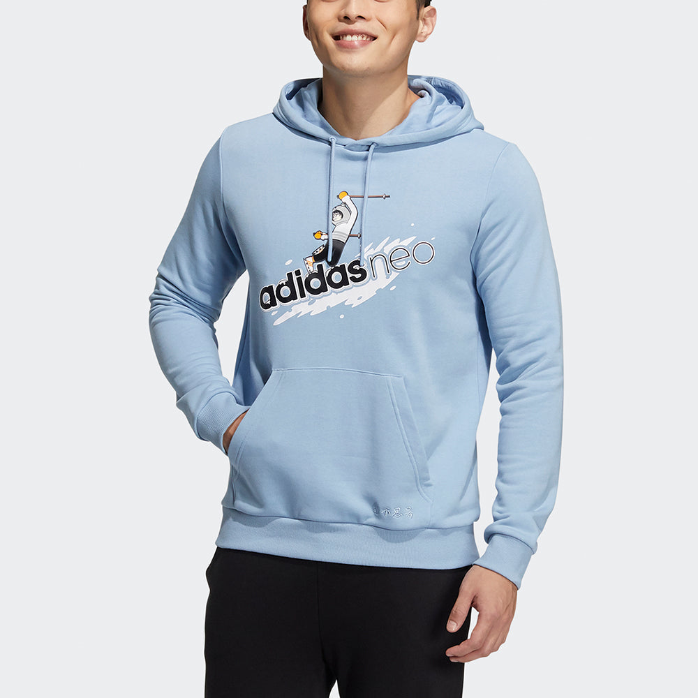 Men's adidas neo Wp Sh1 Logo Printing Sports Sky Blue HG9016