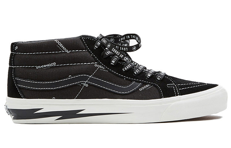 Vans Goodhood x Vault OG Sk8-Mid LX Retro Sneakers 'Black White' VN0A3ZCDRJZ