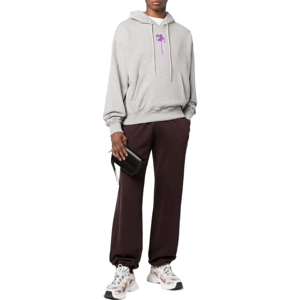 Off-White Dripped OW Logo Over Hoodie 'Grey' OMBB037F21FLE01308370837