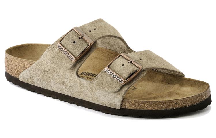 Birkenstock Arizona Suede Leather Narrow Fit Sandals 'Taupe' 0051463