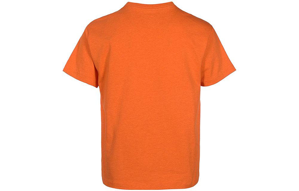 Men's Nike SS22 Solid Color Embroidered Small Label Round Neck Casual Loose Short Sleeve Orange T-Shirt DN5241-886