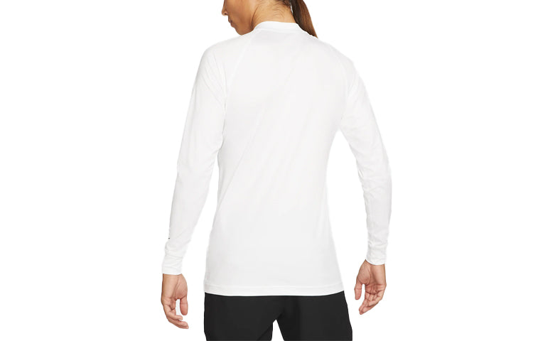 Nike Dri-FIT Uv Vapor Golf Sports Stand Collar Long Sleeves White CU9803-100