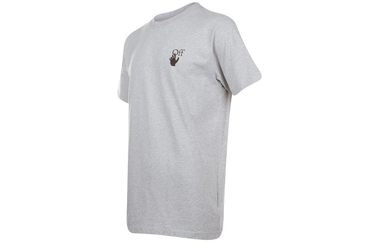 Off-White SS21 Arrow Short Sleeve Round Neck Version Gray OMAA027R21JER0030825