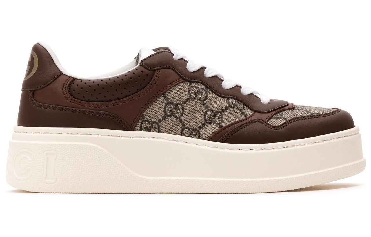 (WMNS) Gucci Leather GG Sneaker 'Light Brown' 670408-UPGA0-2348