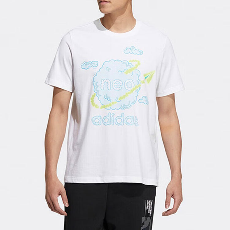 adidas Neo Graphic T-Shirts 'White' HS8853