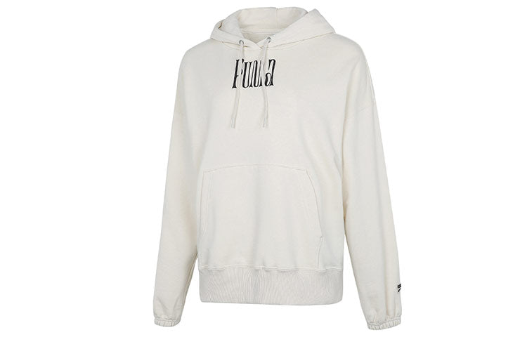 (WMNS) PUMA Downtown Graphic Hoodie 'White' 533049-73