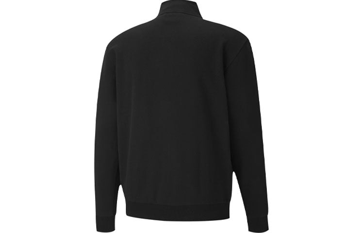 PUMA Metallic Logo Sports Stand Collar Jacket Black 587666-01