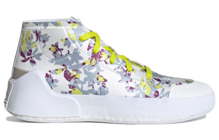 (WMNS) adidas Stella McCartney x Treino Mid 'Floral Print - White Acid Yellow' FY1180