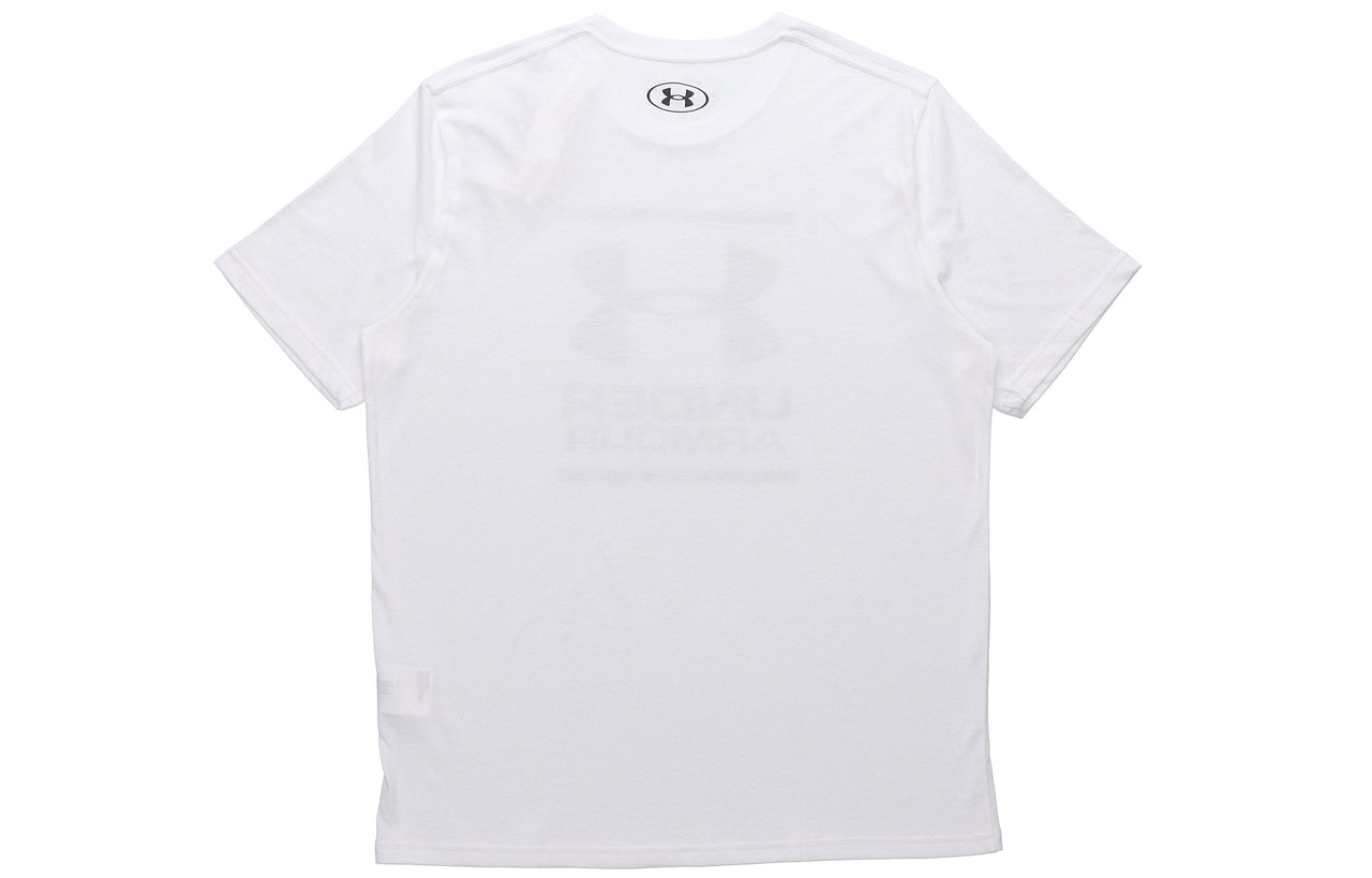 Men's Under Armour Gl Foundation Casual Round Neck Sports Breathable Short Sleeve White 1326849-100