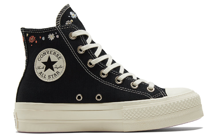 (WMNS) Converse Chuck Taylor All Star Lift Platform High 'Embroidered Floral - Black' A01592C