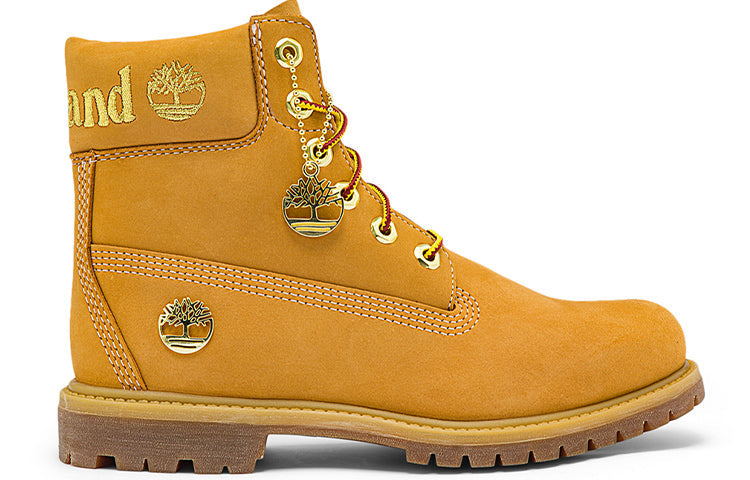 (WMNS) Timberland 6 Inch Premium Waterproof Boots 'Wheat Nubuck with Gold Logo' A5TY7231