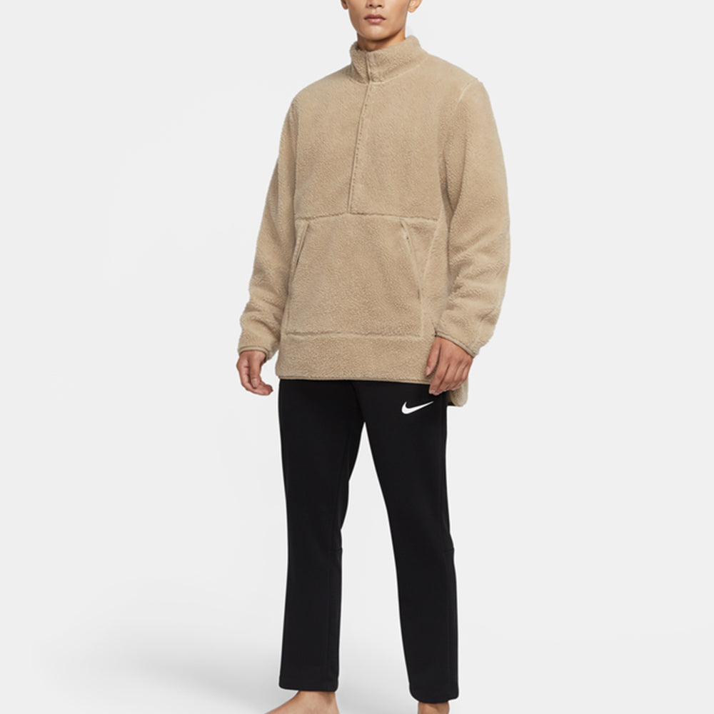 Men's Nike Lamb's Wool Stay Warm Half Zipper Solid Color Khaki DD2183-247
