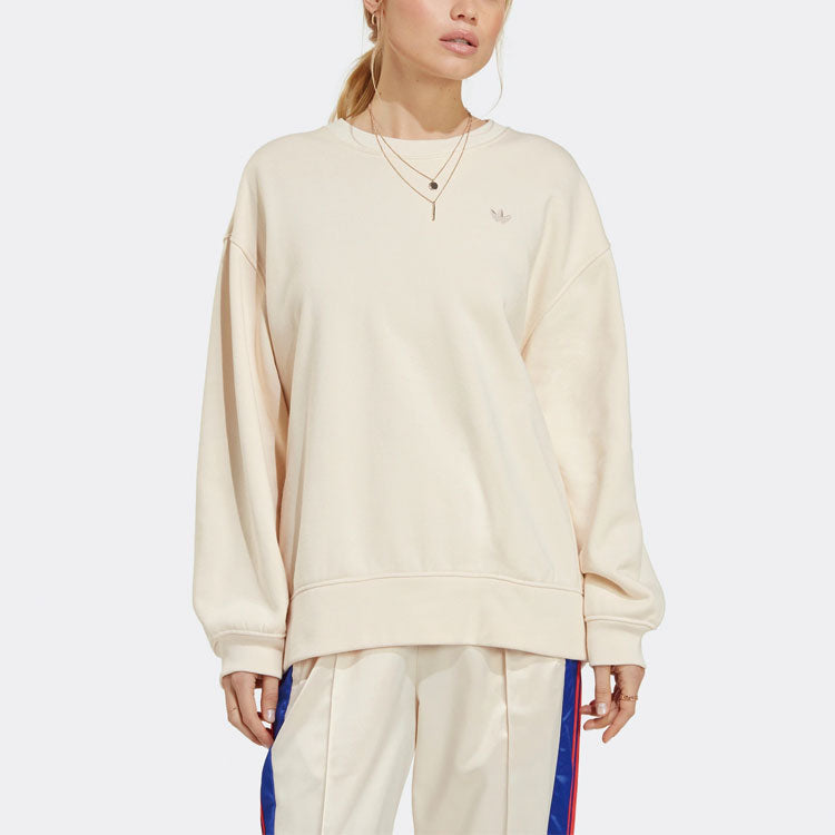 (WMNS) adidas Premium Essentials Oversized Sweatshirts 'White' IC4977