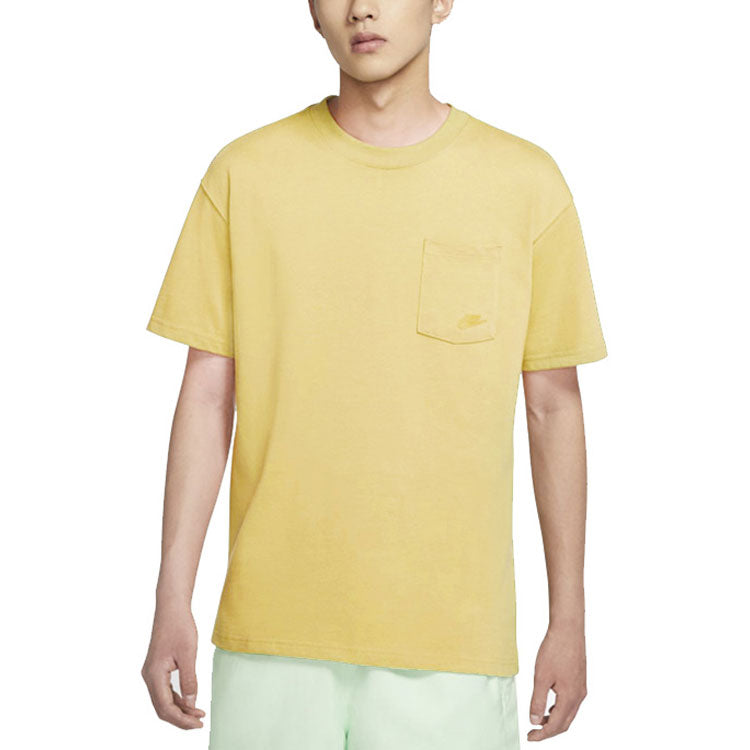Nike Sportswear Men's Crew Neck Short Sleeved Yellow DD0500-777