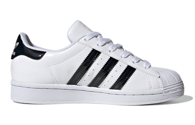 (GS) adidas originals Superstar J 'White Black' FW0779