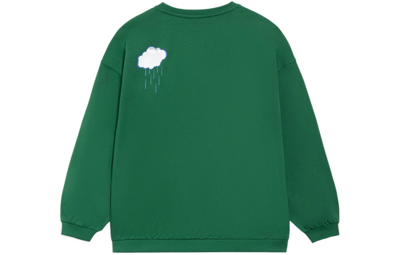 (WMNS) Li-Ning x Disney Donald Duck Graphic Sweatshirt 'Green' AWDS596-4