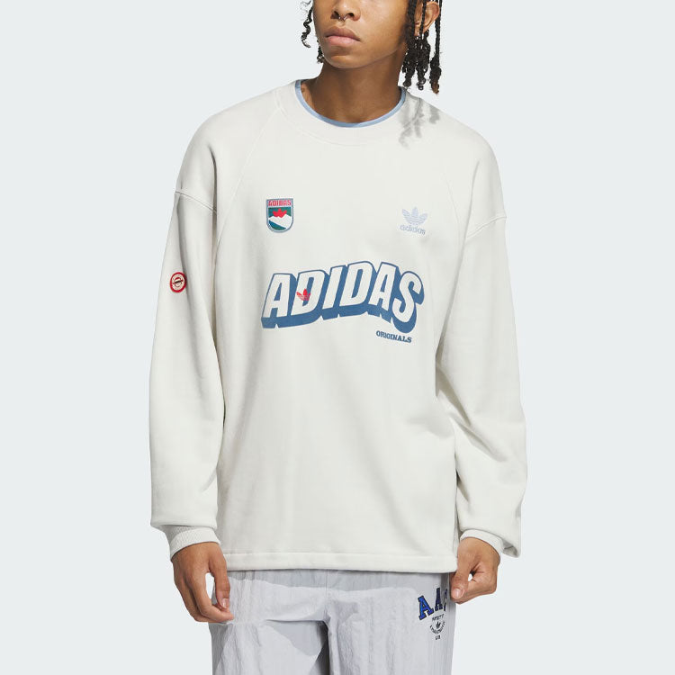 adidas originals Sportswear Sweatshirt 'Cream Blue' IN0973