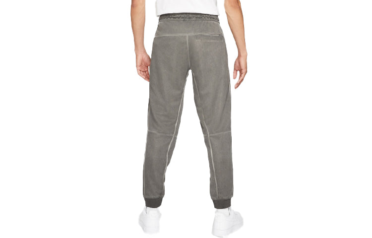 Men's Nike Sportswear Logo Embroidered Knit Loose Casual Long Pants/Trousers Gray DA7163-010