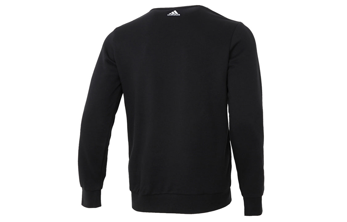 adidas Fi Swt Ft Bos Logo Printing Sports Round Neck Pullover Black GP0987