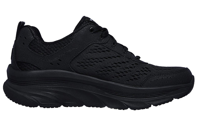 (WMNS) Skechers Relaxed Fit DLux Walker Low-Top Black 149023-BBK
