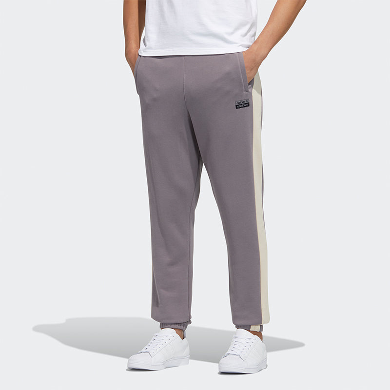 adidas originals Ryv Sweat Pant Casual Sports Colorblock Long Pants Gray Brown H07089