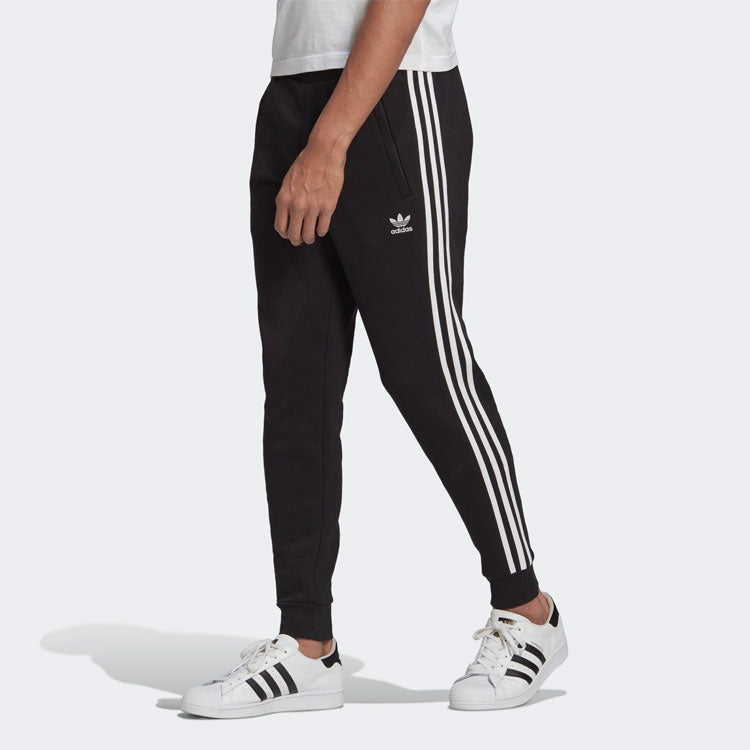 adidas originals Classic Side Stripe Bundle Feet Casual Running Sports Pants Black GN3458