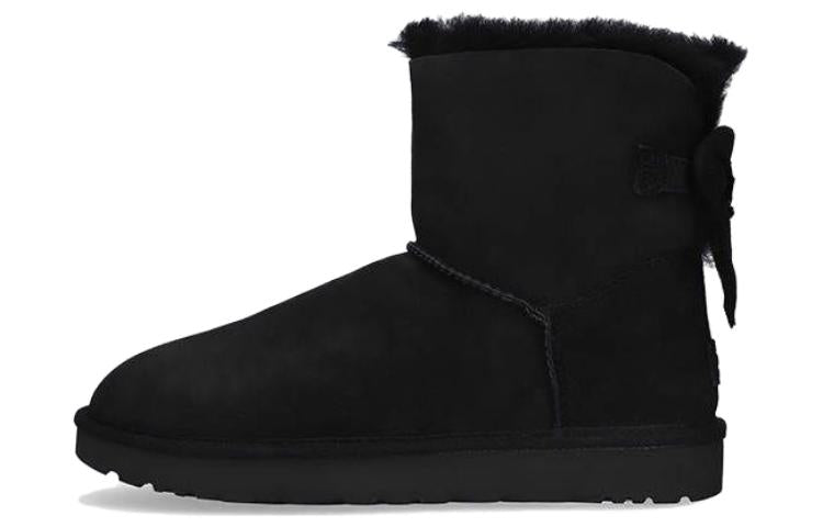 (WMNS) UGG Mini Bailey Fluff Bow 1123635-BLK