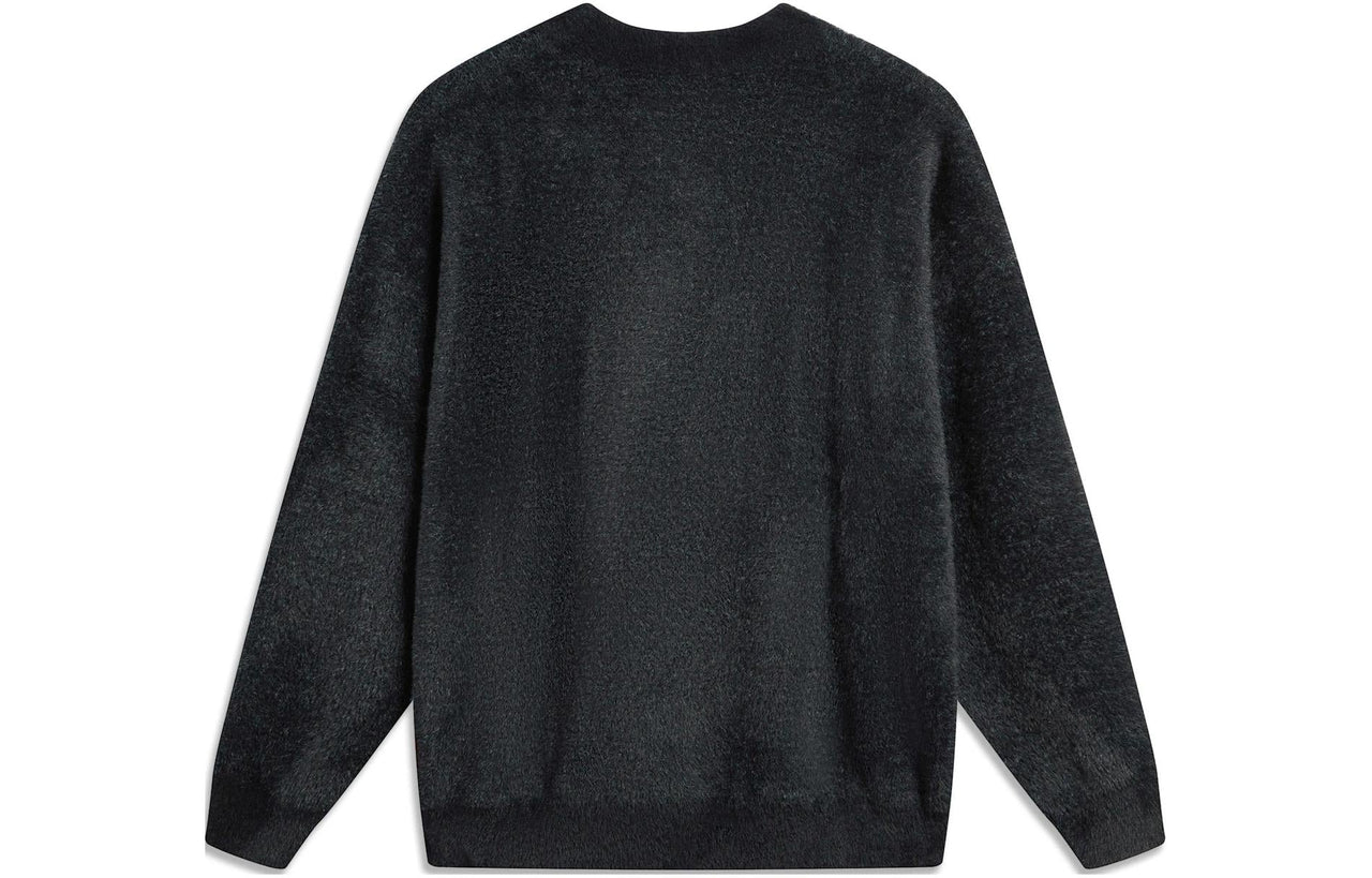 Li-Ning BadFive Big B Logo Knit Sweater 'Black White' AMBT147-3