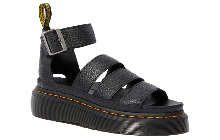 (WMNS) Dr.Martens Clarissa II Leather Platform Sandals 'Black' 24476001
