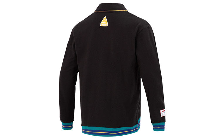 PUMA Team Badge V-neck Jacket 'Black' 677374-01