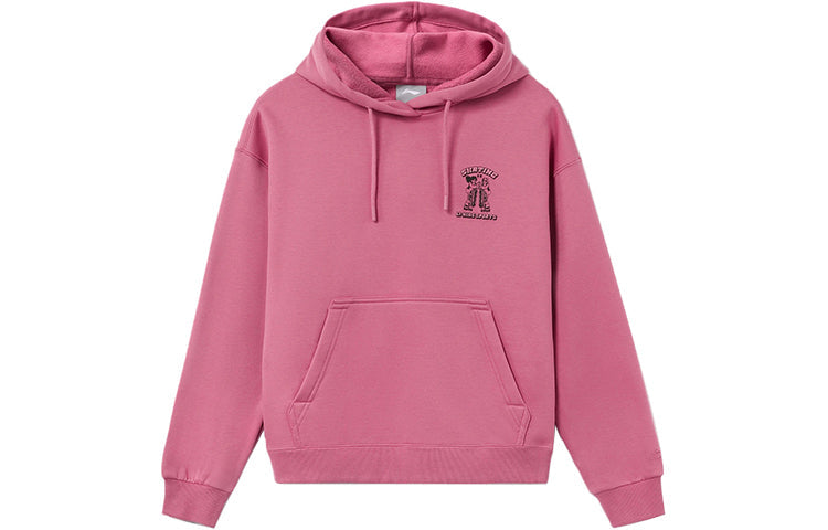 (WMNS) Li-Ning Skating Graphic Hoodie 'Pink' AWDR682-2