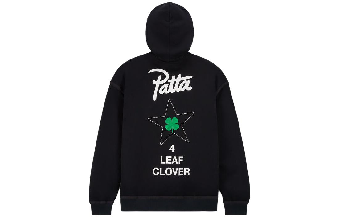 Converse x Patta Four-Leaf Clover Utility Fleece Hoodie 'Black' 10024664-A01