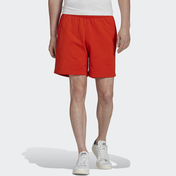 Men's adidas originals C Short Ft Solid Color Lacing Sports Shorts College Orange Yellow HF6362