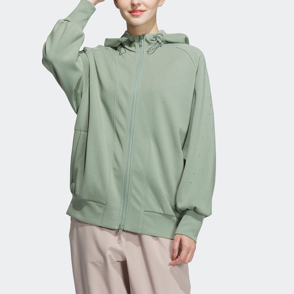 (WMNS) adidas Premium Knit Jacket 'Green' IK4292