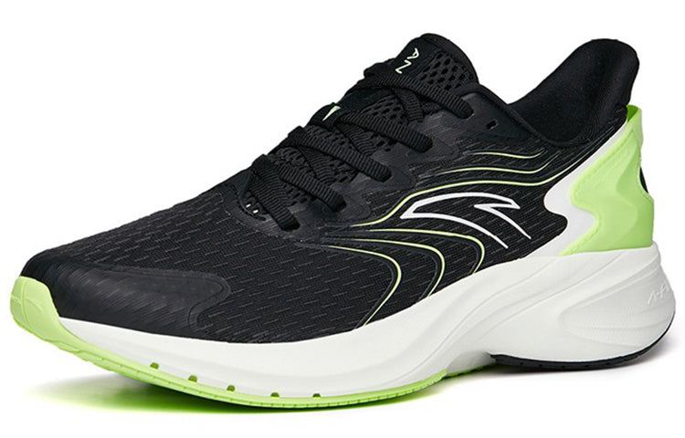 ANTA Wormhole Tech Running Shoes 'Black White Green' 112225585-7